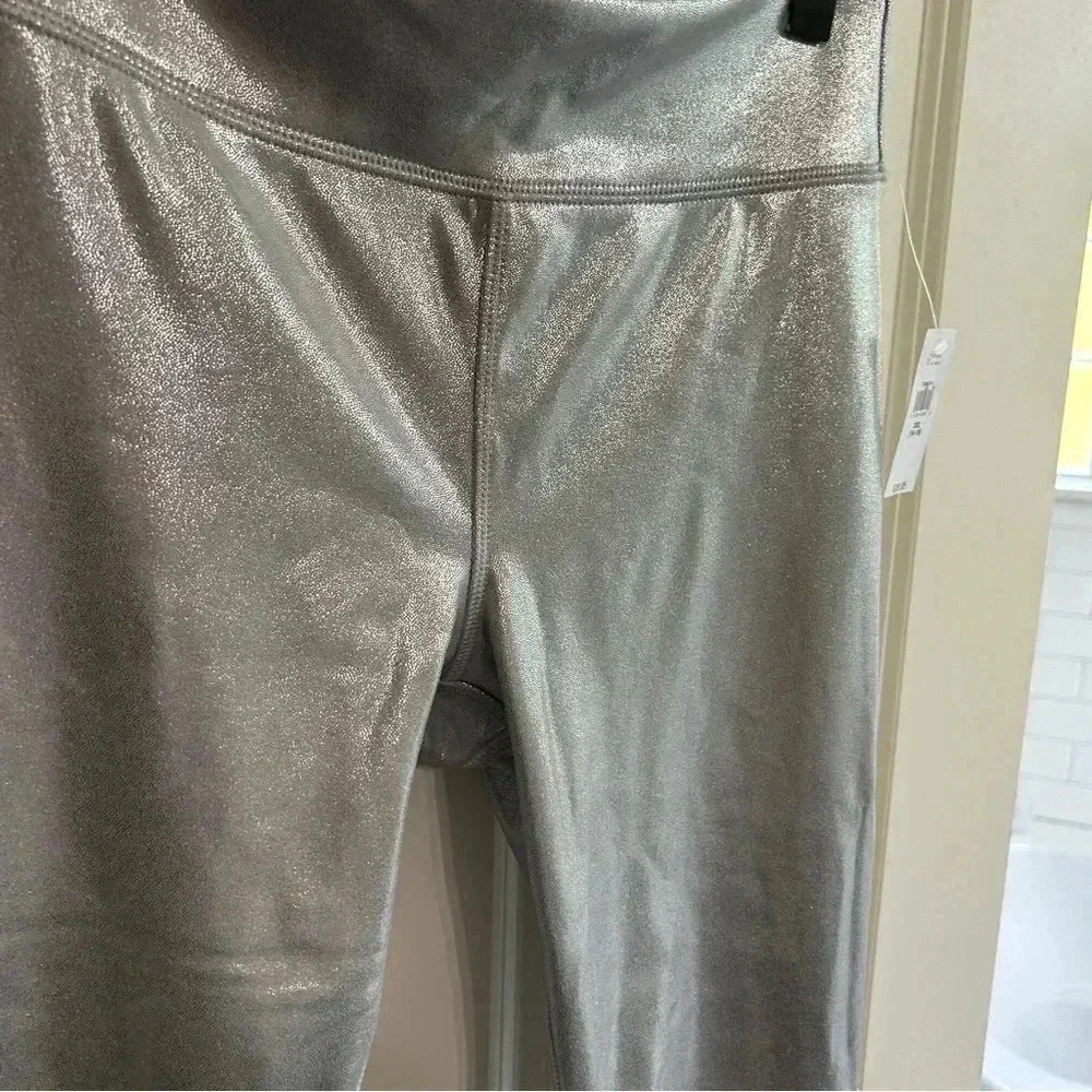 NWT Gap Kids XXL size 14/16 girls silver sparkly leggings. Stretchy. Comfy.